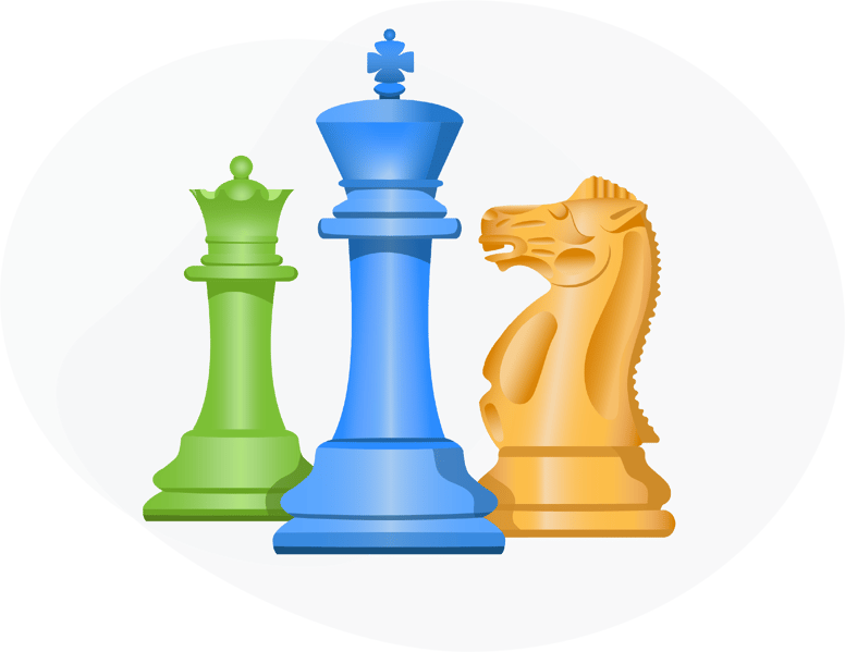 three-chess-pieces-representing-loyalty-program-strategy-and-design-services three-chess-pieces-representing-loyalty-program-strategy-and-design-services